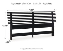 Danziar Queen Slat Headboard, Dresser, Mirror, Chest and Nightstand