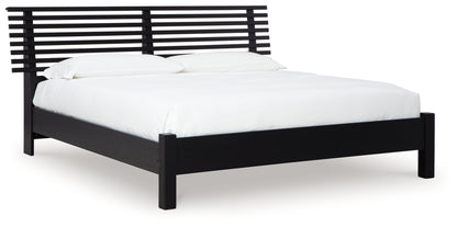 Danziar King Slat Panel Bed, Dresser, Mirror and Nightstand