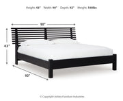 Danziar King Slat Panel Bed, Dresser and Mirror