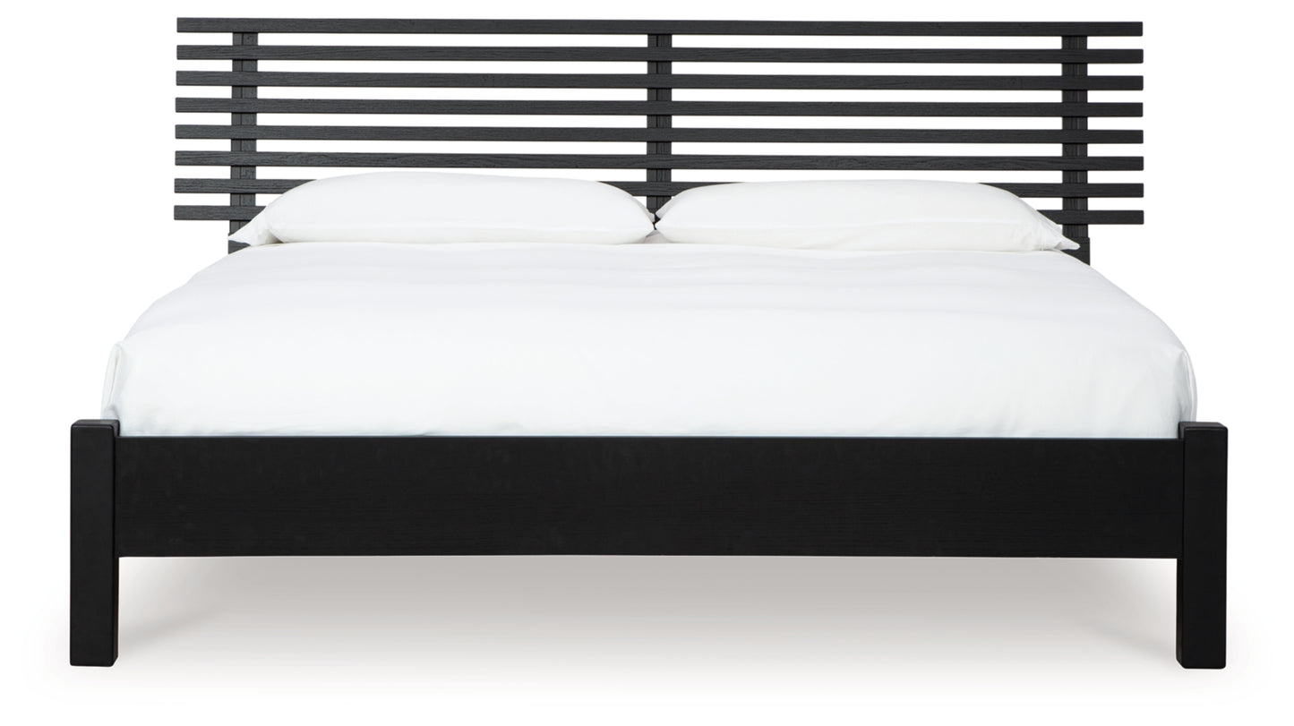 Danziar Queen Slat Panel Bed, Dresser and Mirror