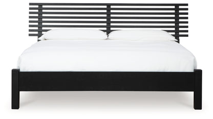 Danziar Queen Slat Panel Bed, Dresser and Mirror