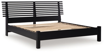 Danziar Queen Slat Panel Bed, Dresser, Mirror and Chest