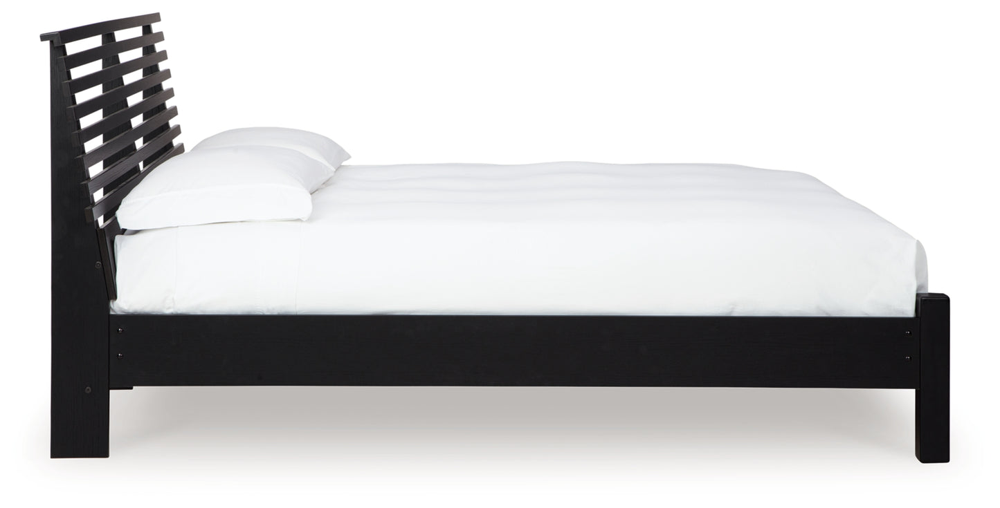 Danziar King Slat Panel Bed, Dresser and Mirror