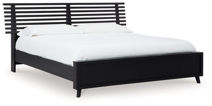 Danziar Queen Slat Panel Bed, Dresser, Mirror and Chest