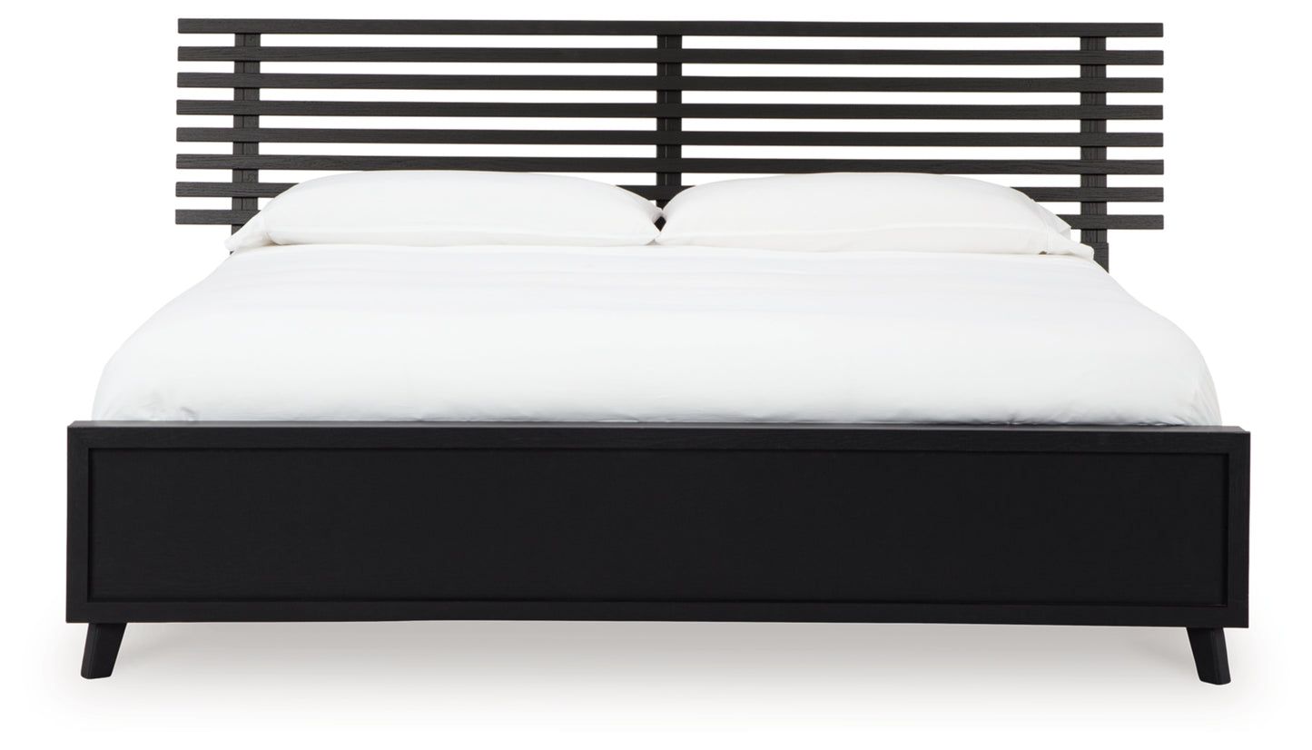 Danziar King Slat Panel Bed, Dresser and Mirror