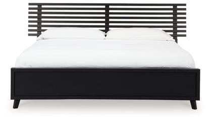 Danziar King Slat Panel Bed, Dresser and Mirror