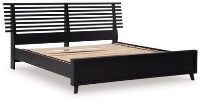Danziar Queen Slat Panel Bed, Dresser, Mirror and Chest