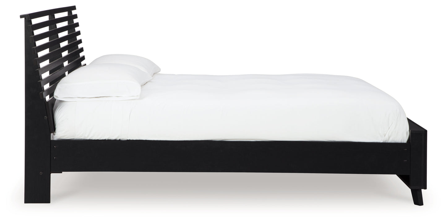 Danziar King Slat Panel Bed, Dresser and Mirror
