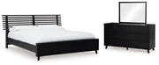 Danziar Queen Slat Panel Bed, Dresser and Mirror