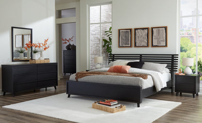 Danziar King Slat Panel Bed, Dresser and Mirror