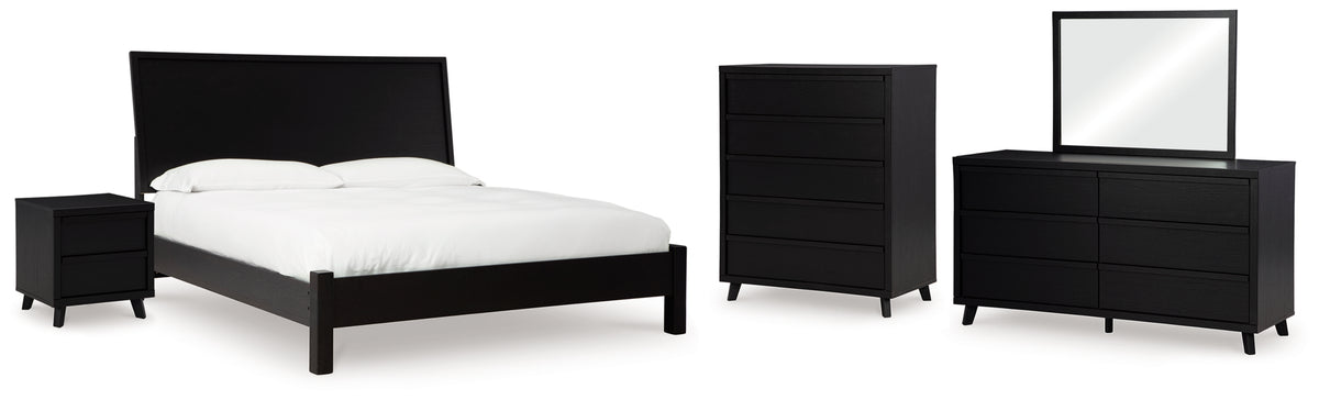 Danziar King Panel Bed, Dresser, Mirror, Chest and Nightstand