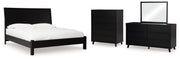 Danziar Queen Panel Bed, Dresser, Mirror and Chest