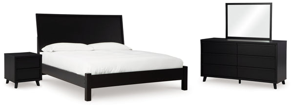 Danziar King Panel Bed, Dresser, Mirror and Nightstand