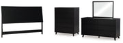 Danziar King Panel Headboard, Dresser, Mirror and Chest
