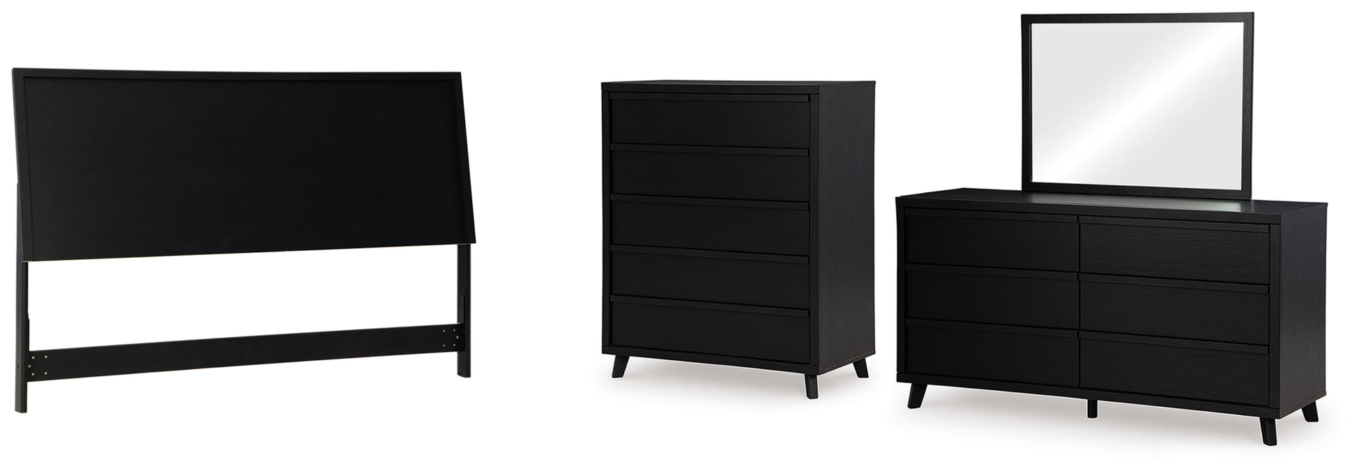 Danziar King Panel Headboard, Dresser, Mirror and Chest