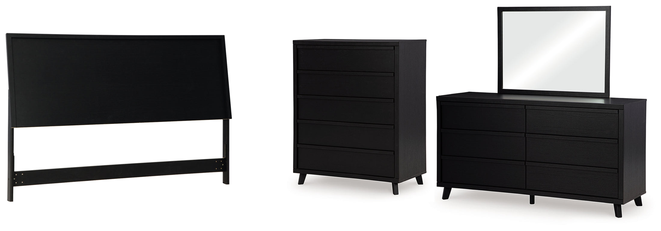 Danziar King Panel Headboard, Dresser, Mirror and Chest