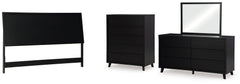 Danziar King Panel Headboard, Dresser, Mirror and Chest