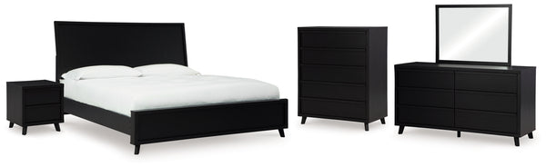 Danziar King Panel Bed, Dresser, Mirror, Chest and Nightstand