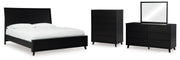 Danziar King Panel Bed, Dresser, Mirror and Chest