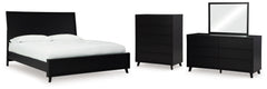 Danziar King Panel Bed, Dresser, Mirror and Chest