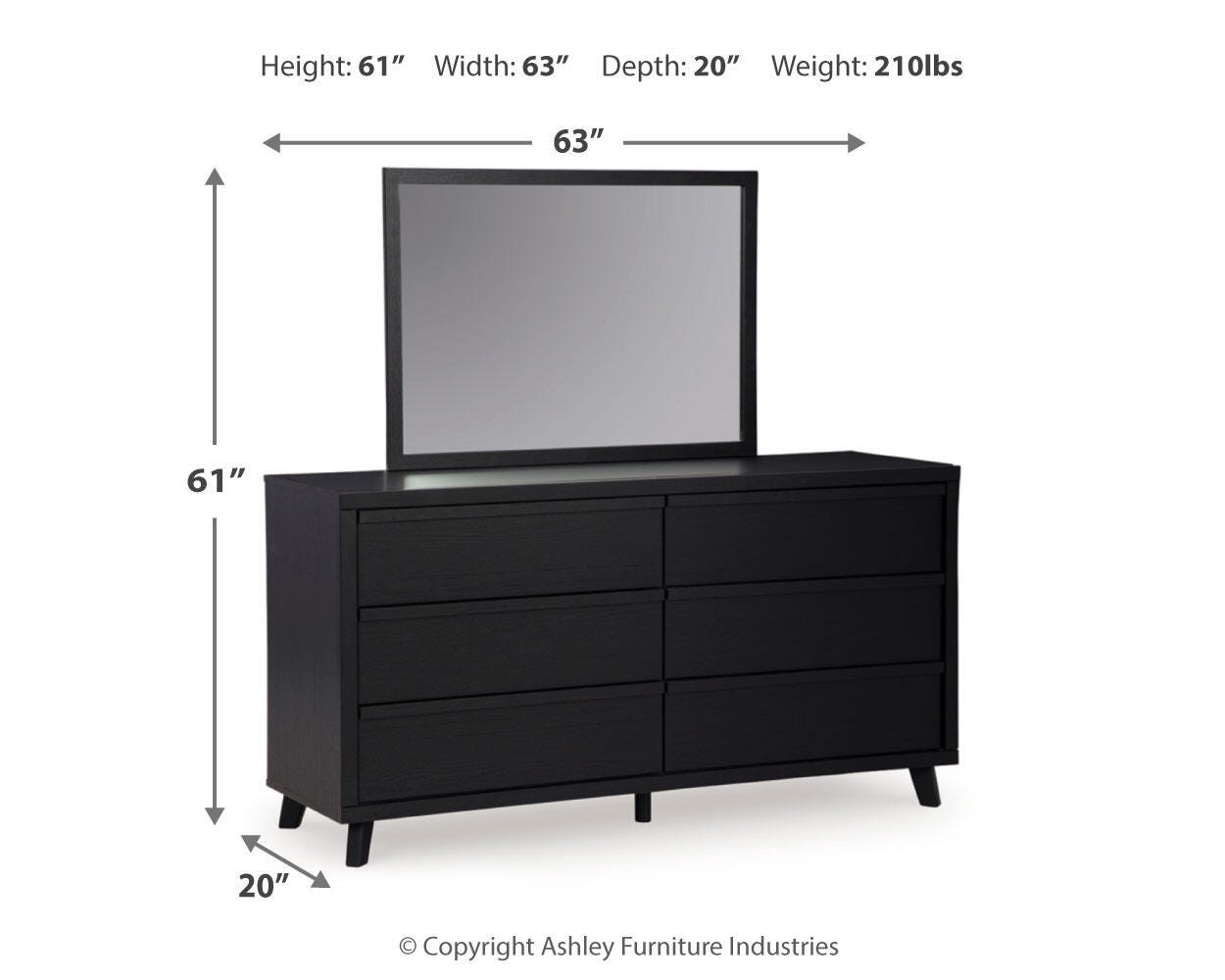 Danziar Queen Panel Bed, Dresser, Mirror, Chest and Nightstand