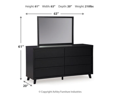 Danziar Queen Panel Bed, Dresser, Mirror, Chest and Nightstand
