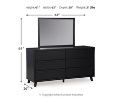 Danziar Queen Panel Headboard, Dresser, Mirror, Chest and Nightstand