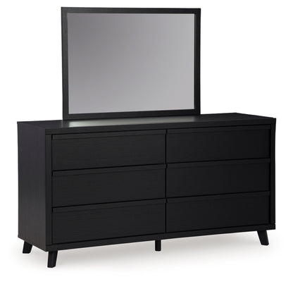 Danziar Queen Slat Panel Bed, Dresser, Mirror and Nightstand