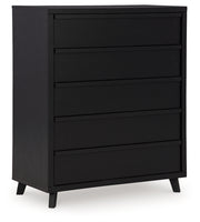 Danziar Queen Slat Panel Bed, Dresser, Mirror and Chest