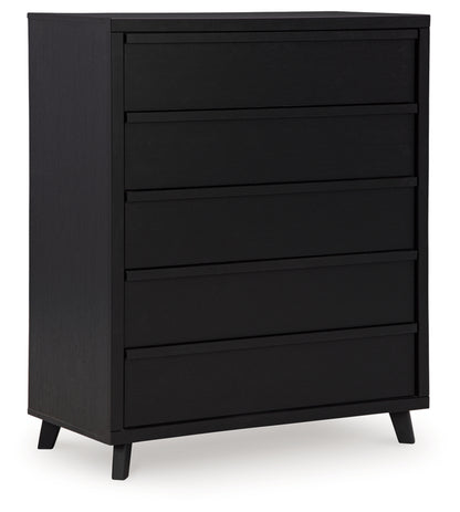 Danziar Queen Slat Panel Bed, Dresser, Mirror and Chest