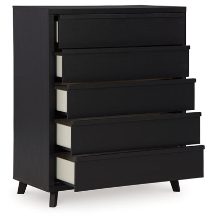 Danziar Queen Panel Headboard, Dresser, Mirror, Chest and Nightstand