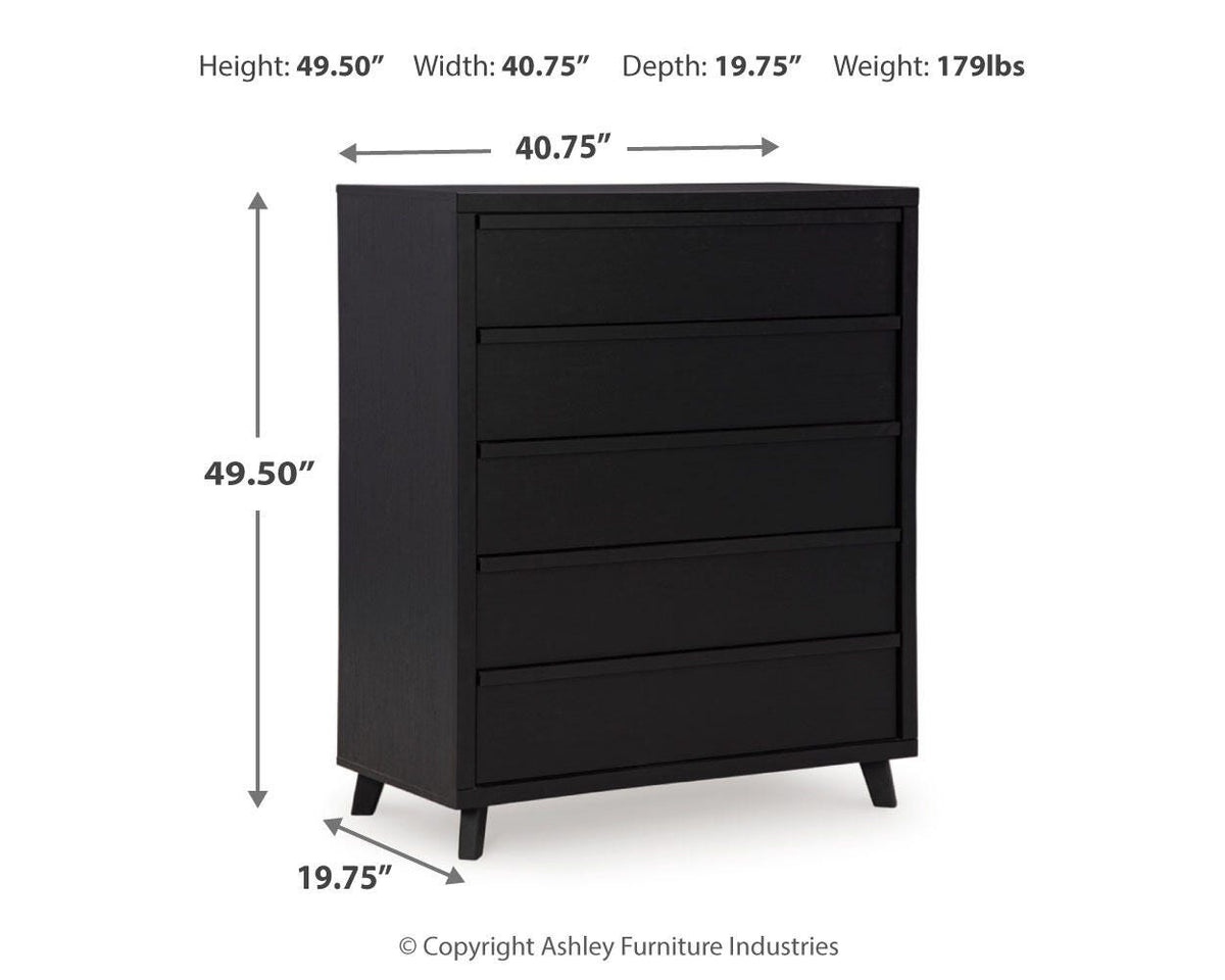 Danziar Queen Panel Bed, Dresser, Mirror, Chest and Nightstand