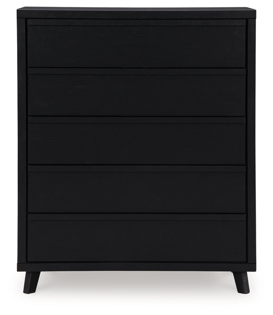 Danziar King Slat Panel Bed, Dresser, Mirror and Chest