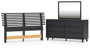 Danziar Queen Slat Headboard, Dresser and Mirror