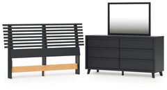 Danziar Queen Slat Headboard, Dresser and Mirror