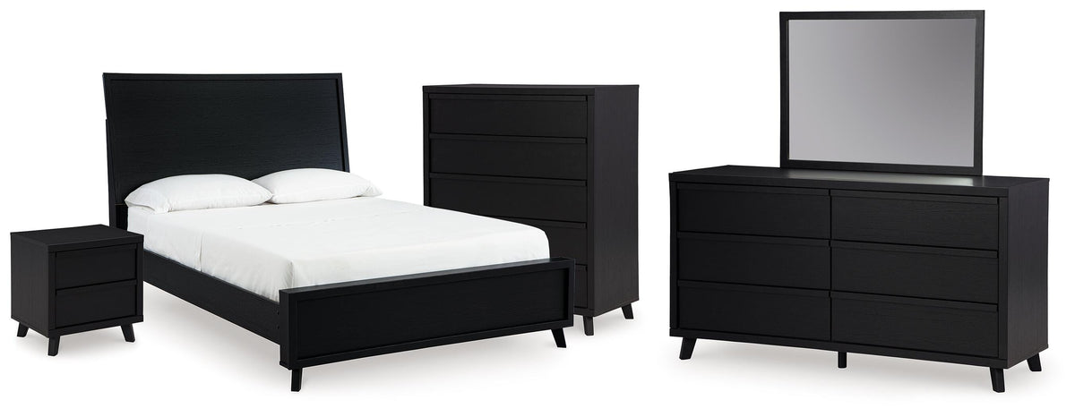 Danziar Queen Panel Bed, Dresser, Mirror, Chest and Nightstand