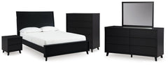 Danziar Queen Panel Bed, Dresser, Mirror, Chest and Nightstand