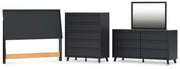 Danziar Queen Panel Headboard, Dresser, Mirror and Chest