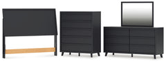 Danziar Queen Panel Headboard, Dresser, Mirror and Chest