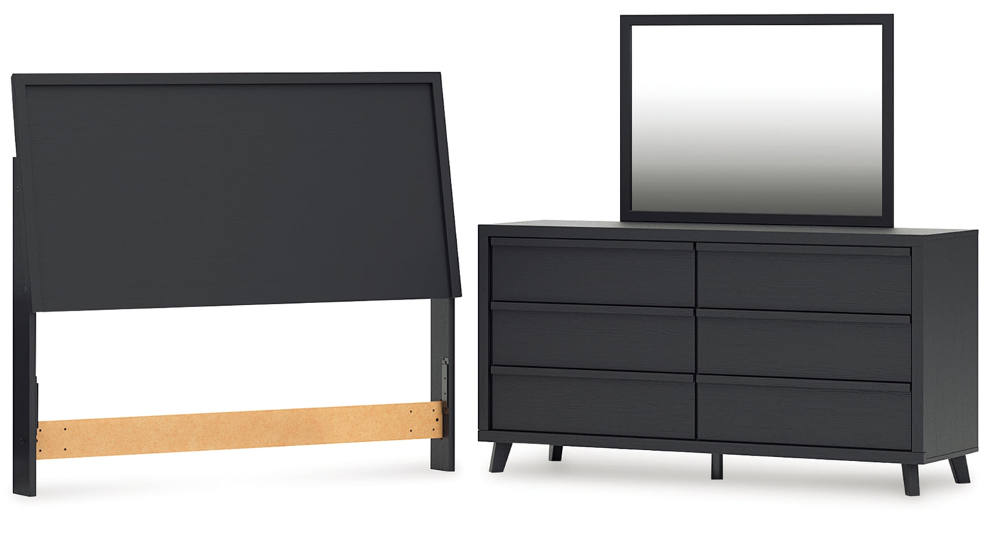 Danziar Queen Panel Headboard, Dresser and Mirror