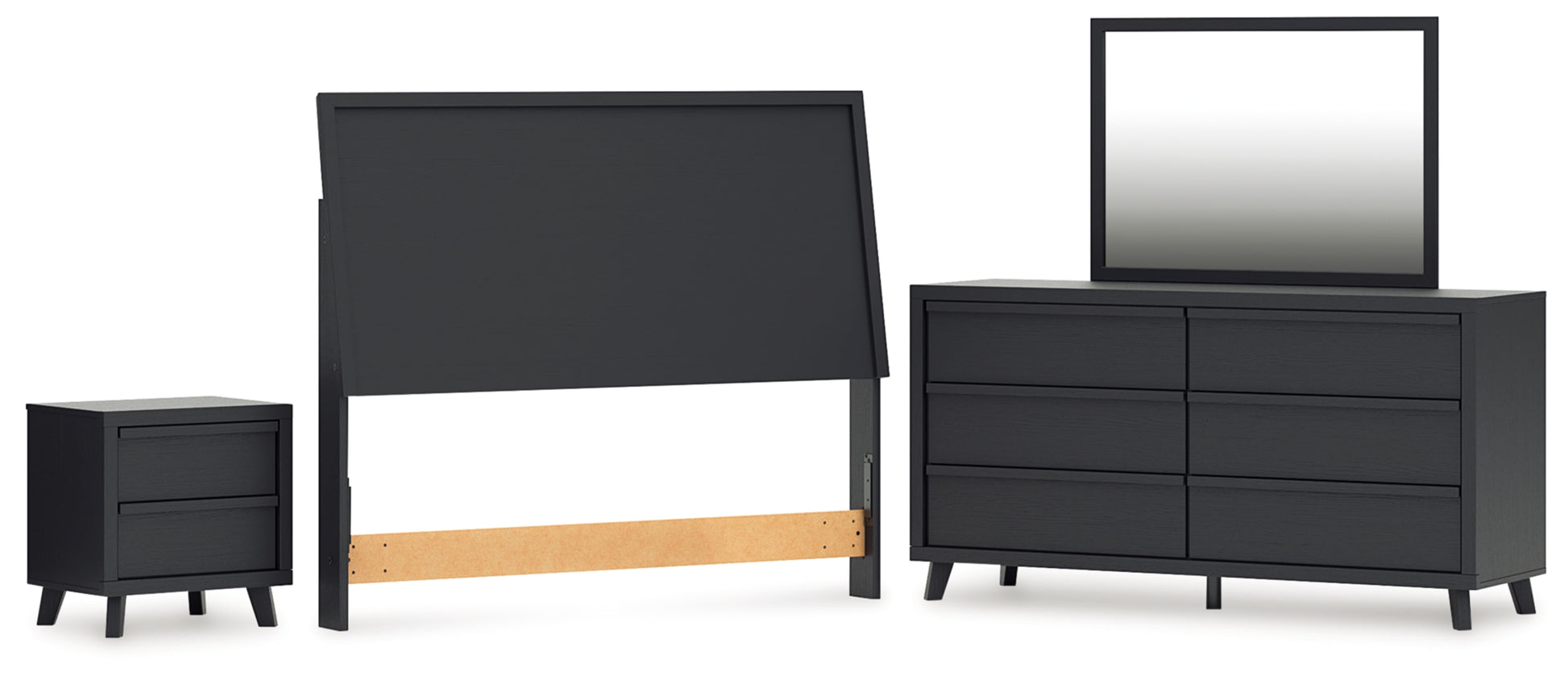 Danziar Queen Panel Headboard, Dresser, Mirror and Nightstand