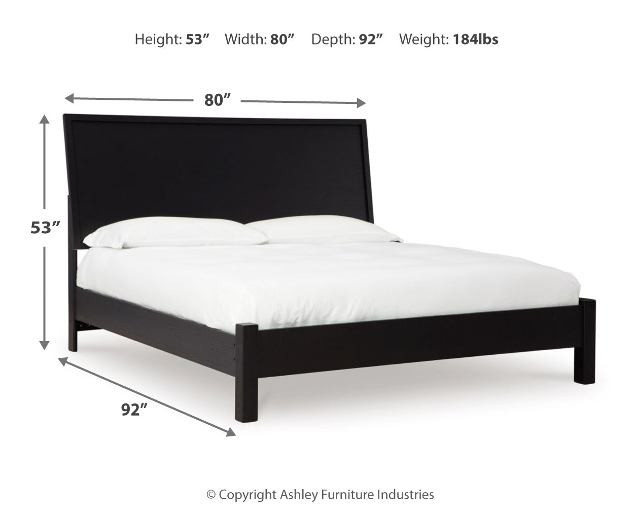 Danziar King Panel Bed, Dresser and Mirror