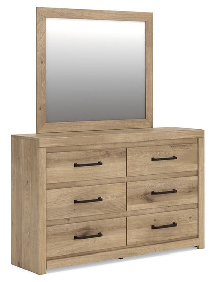 Brozmont Queen Panel Bed, Dresser and Mirror