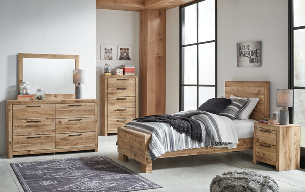 Hyanna Twin Panel Bed, Dresser, Mirror, Chest and Nightstand