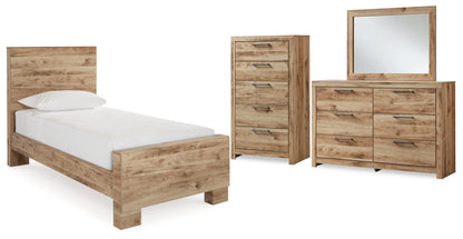 Hyanna Twin Panel Bed, Dresser, Mirror and Chest