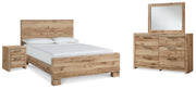 Hyanna King Panel Bed, Dresser, Mirror and Nightstand