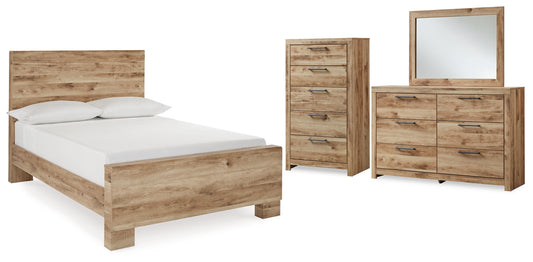 Hyanna Full Panel Bed, Dresser, Mirror and Chest