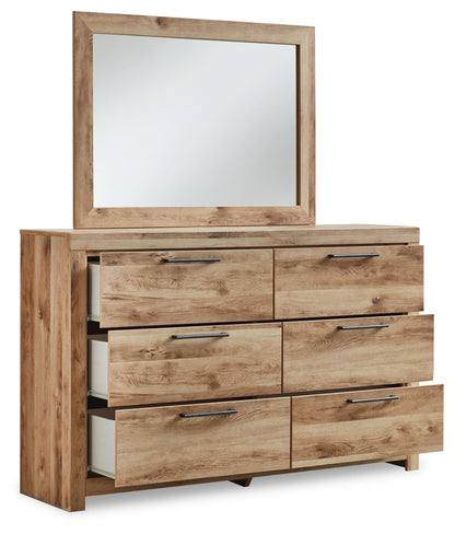 Hyanna Full Panel Bed with 1 Side Storage, Dresser, Mirror, Chest and Nightstand