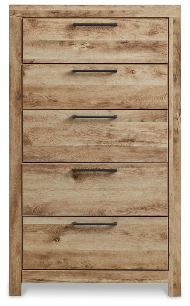 Hyanna Full Panel Bed, Dresser, Mirror and Chest