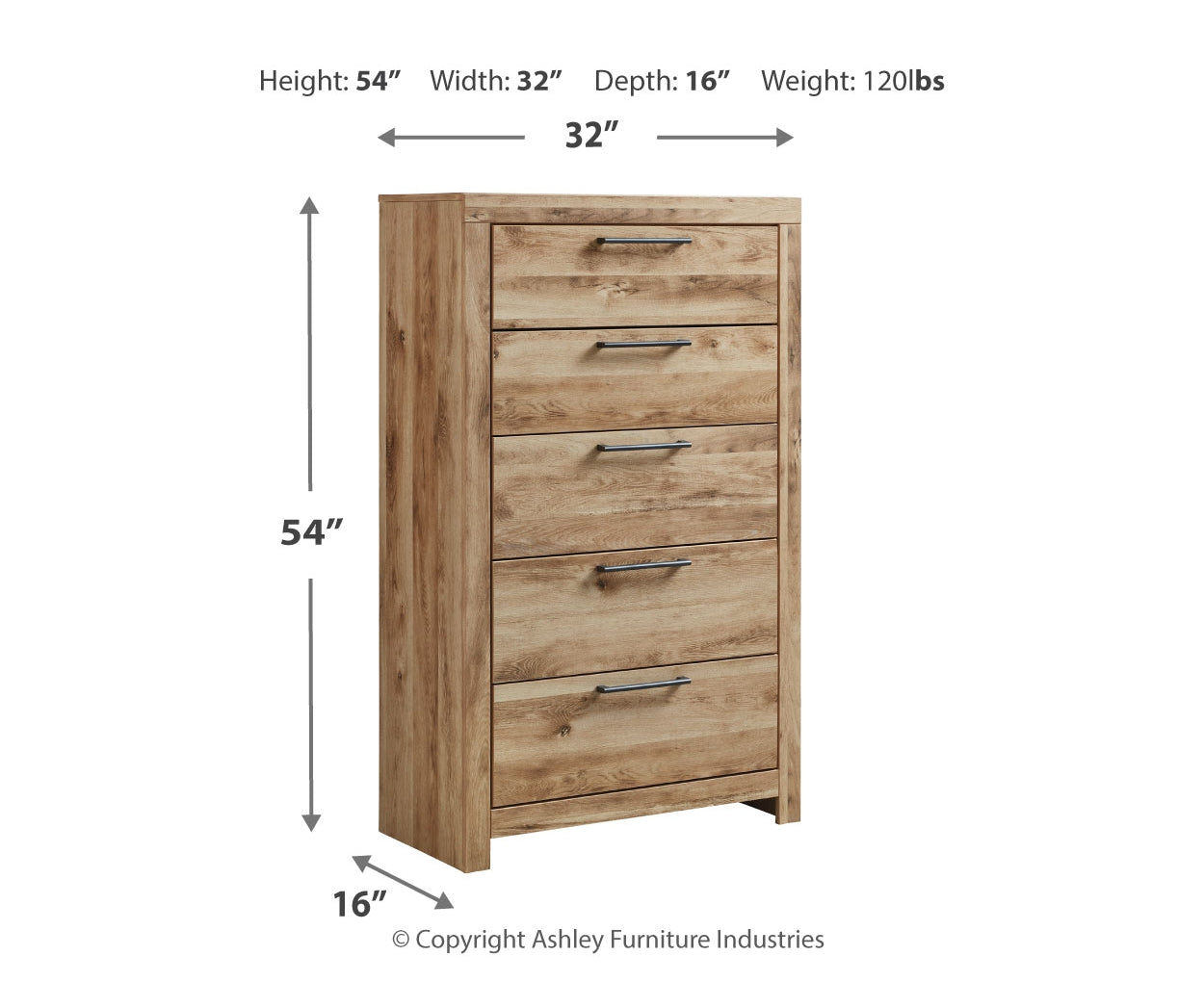 Hyanna Queen Panel Bed with 2 Side Storage, Dresser, Mirror and Chest